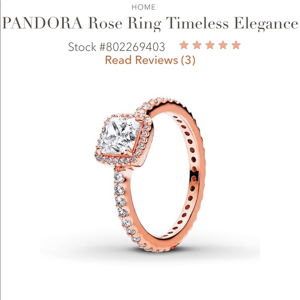Rose gold pandora ring